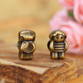 Tiny Doll Figure Large Hole Alloy Bead in 3 Finishes view 2