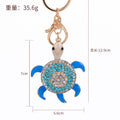 Rhinestone Sea Turtle Keychains Gold Clasp 5 Colors view 4