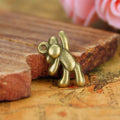 Small Standing Teddy Bear Metal Charms in Three Vintage Finishes view 3