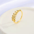 Gold Tone Open Adjustable Crystal Accent Rings in Seven Designs view 5