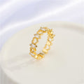 Gold Tone Open Adjustable Crystal Accent Rings in Seven Designs view 6