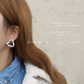 Open Triangle Geometric Stud Earrings Gold And Silver Tones view 3