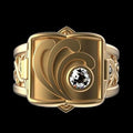 Gold Silver Flip Open Box Secret Compartment Band Ring view 4