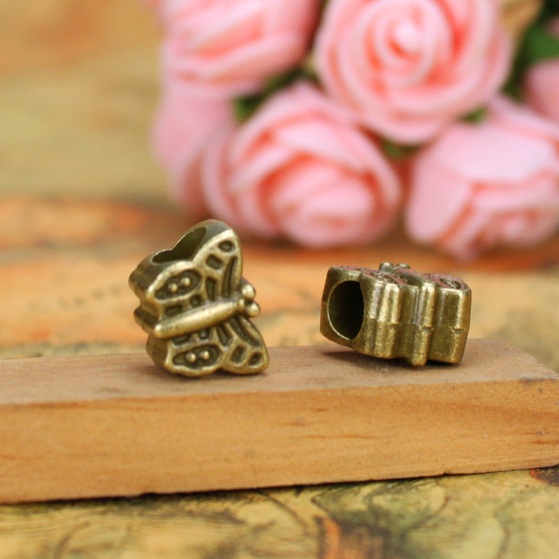 Vintage Butterfly Alloy Large Hole Bead Charm