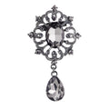 Green Gold Tone Leaf Crystal Seven Designs Metal Brooch Pin view 2