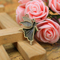 Winged Fairy Detailed Metal Charm in 3 Decorative Finishes view 2