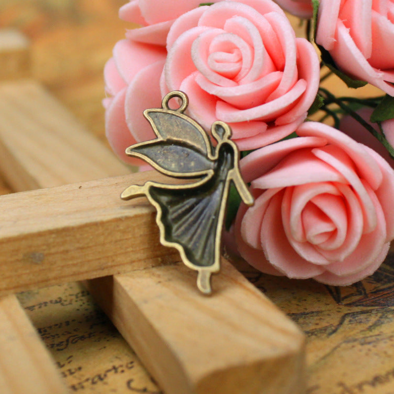 28x17mm Dancing Angel Alloy Charm Pendant