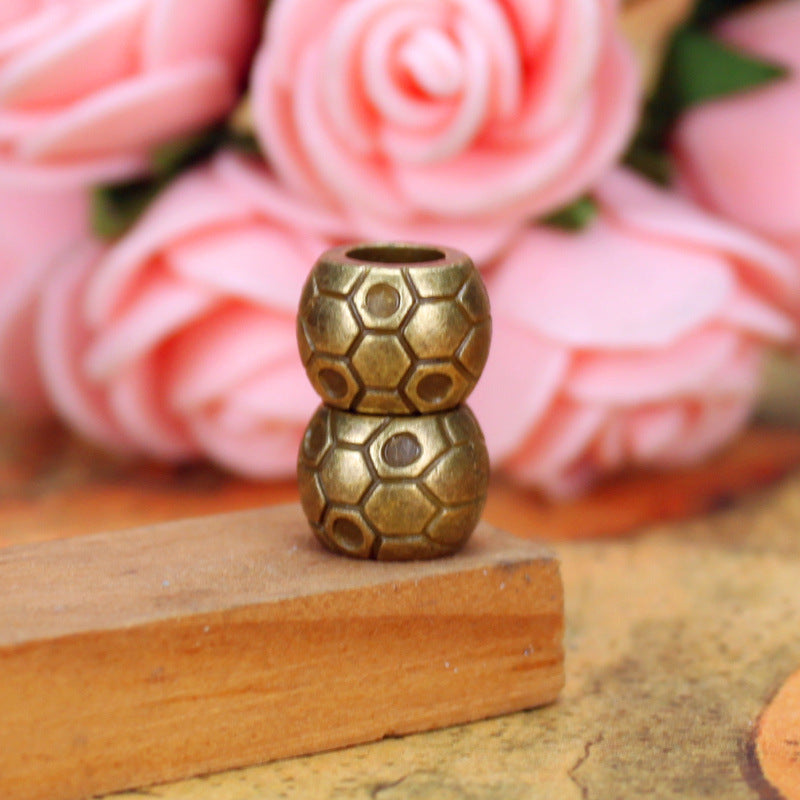 9.5x7mm Soccer Ball Large Hole Alloy Bead