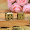 9mm Square Large Hole Dice Alloy Bead