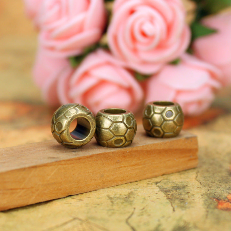 9.5x7mm Soccer Ball Large Hole Alloy Bead