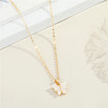 Gold Tone Colored Butterfly Pendant Necklaces in Six Colors view 4