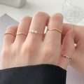Five Piece Mixed Texture Ring Set In Gold Tone Or Silver Tone view 1