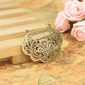 Ornate Openwork Lock Alloy Charm in 3 Metal Finishes view 3