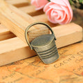 Vintage Alloy Bucket Charm Pendant, 26x18mm