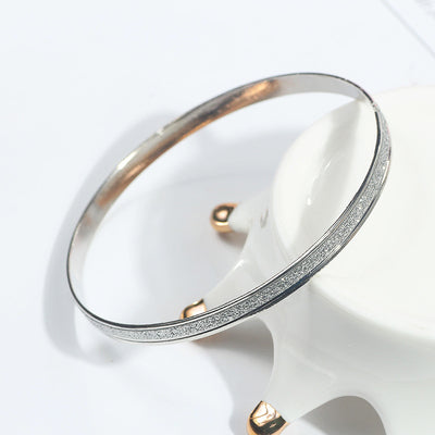 Primary supplied view of slim glitter-look bangles
