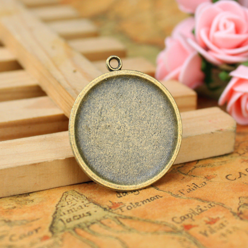 25mm Round Pendant Tray Bezel Setting for DIY Jewelry