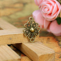 Five Petal Flower Metal Connector in Three Finishes view 2