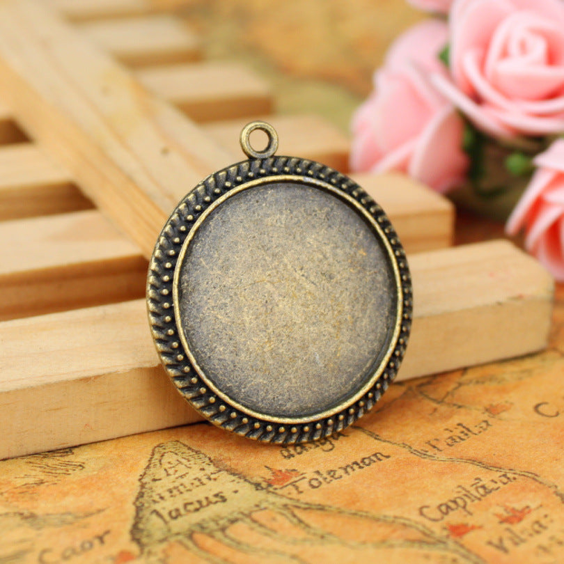 25mm Round Pendant Tray Bezel Setting for DIY Jewelry