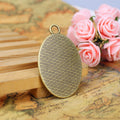 Oversized Oval Pendant Tray Jewelry Making Component view 3