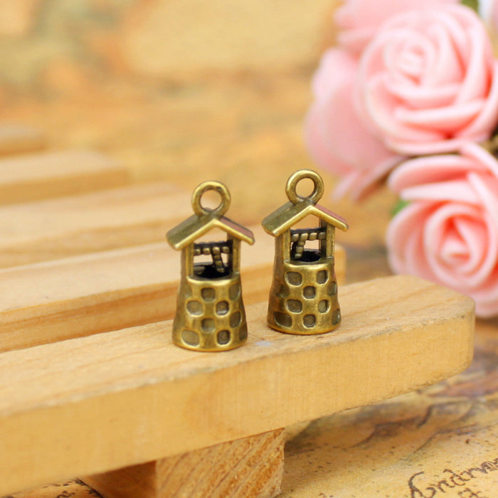 18x9mm Water Well Alloy Charm Pendant