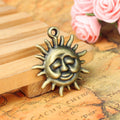 Smiling Sun Face Metal Pendant Charm For Jewelry Making view 2