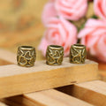 8mm Alloy Heart Large Hole Barrel Bead