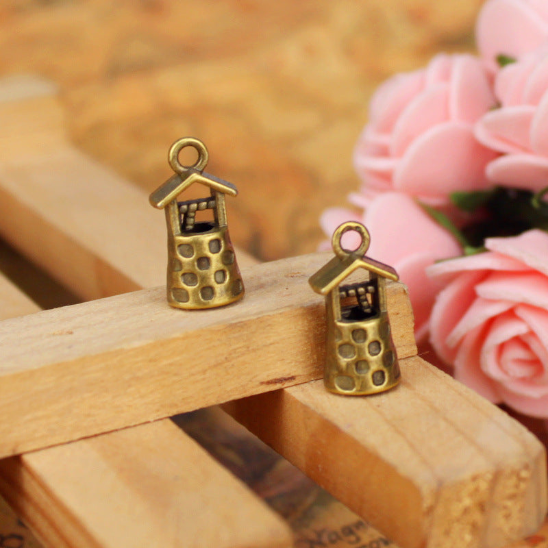 18x9mm Water Well Alloy Charm Pendant