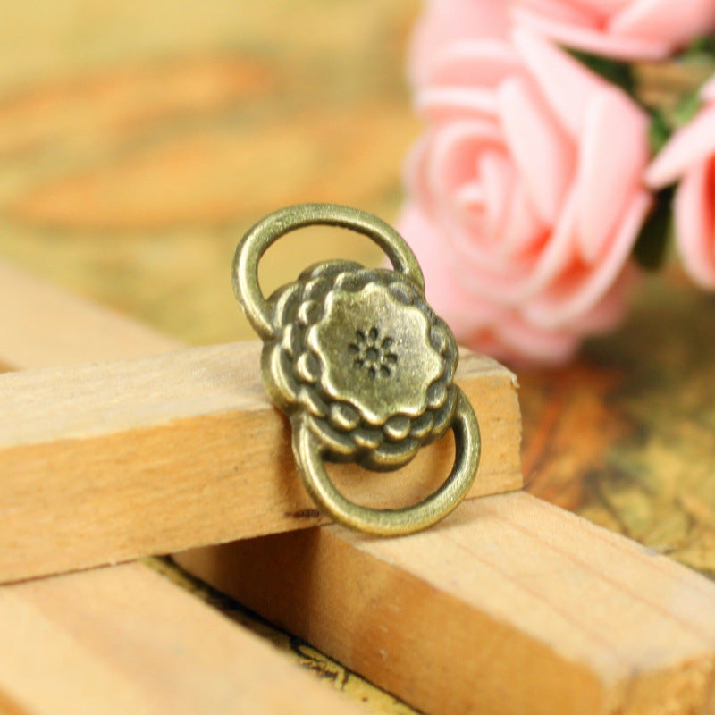 22x14mm Flower Double Loop Alloy Connector