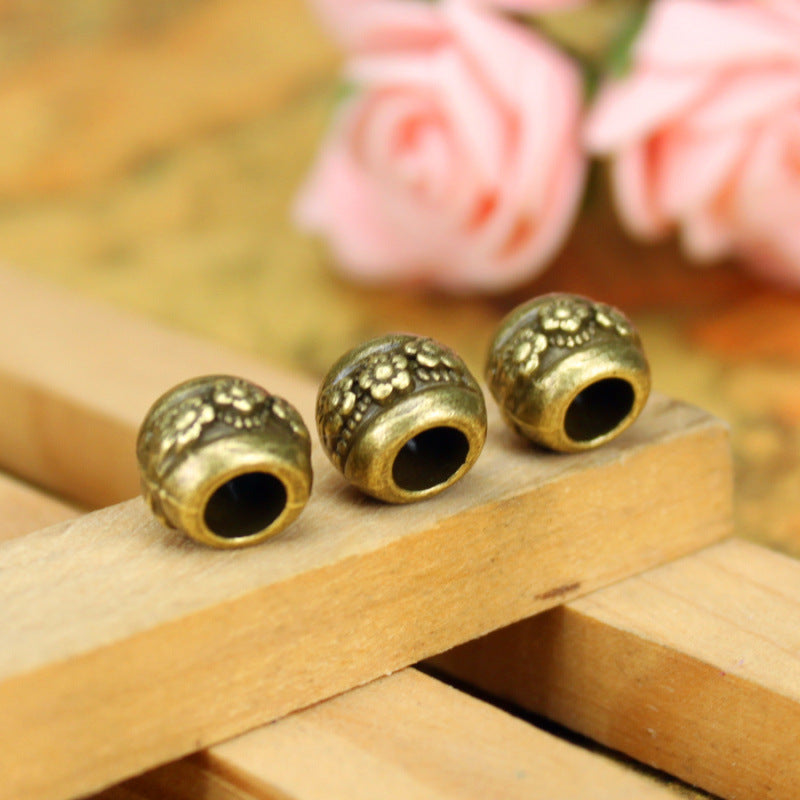 9.5x8mm Flower Edge Large Hole Alloy Spacer Bead