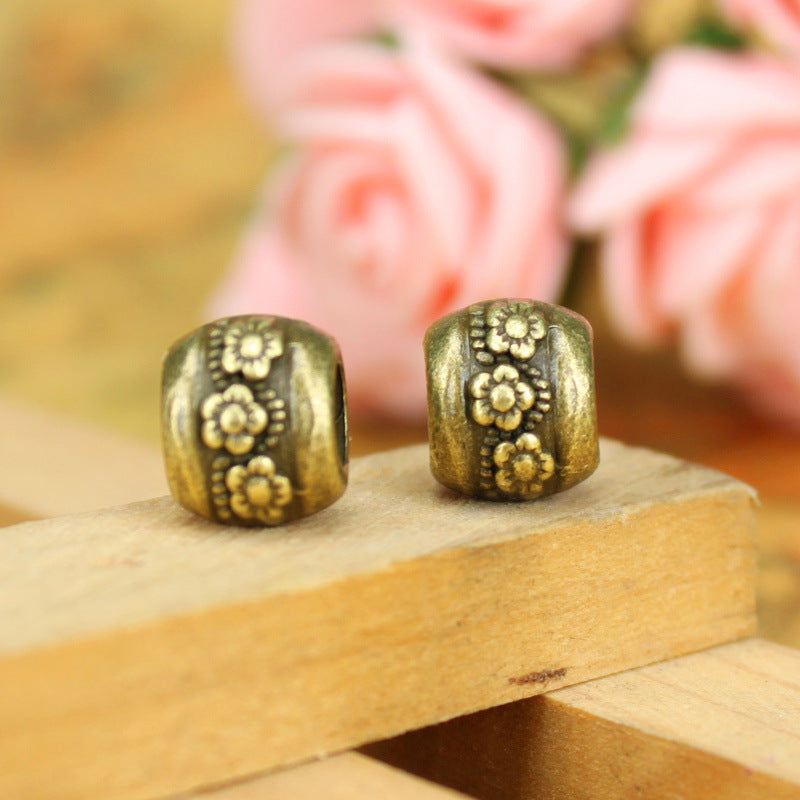 9.5x8mm Flower Edge Large Hole Alloy Spacer Bead