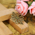 Open Daisy Two-Loop Metal Connector in 3 Finishes for Jewelry Crafts view 3