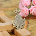 Vase Floral Oval Pendant Tray Jewelry Making Component view 2