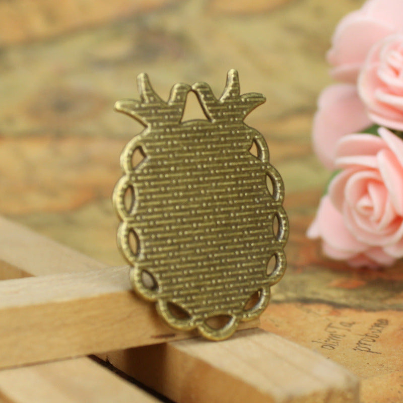 Vintage Double Bird Alloy Bezel Setting Pendant