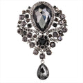 Black Gold Tone Flower Crystal Eleven Designs Metal Brooch Pin view 6