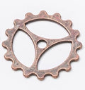 Three-Spoke Gear Metal Charms in Five Finish Options view 10