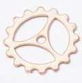 Three-Spoke Gear Metal Charms in Five Finish Options view 8