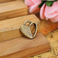 Vintage Layered Double Heart Charm Metal Jewelry Component, 6 Finish Options view 3