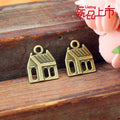 Tiny House Alloy Charm Pendant in 3 Metal Finishes view 2