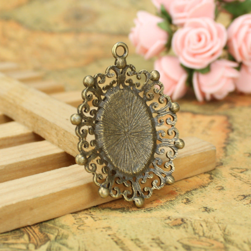 25x18mm Oval Cabochon Tray Bezel Setting Pendant Base