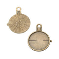 Sunburst Round Cabochon Pendant Settings in Five Size Finishes view 6