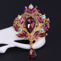 Black Crown Crystal Twelve Designs Metal Brooch Pin view 2