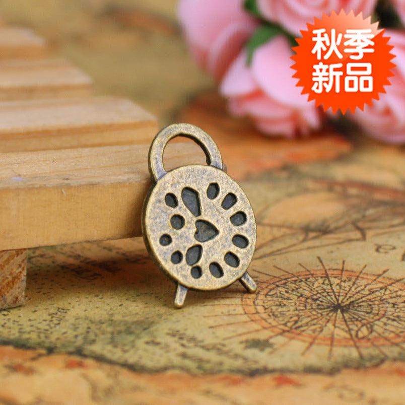 24x16mm Alloy Alarm Clock Charm Pendant for DIY Jewelry