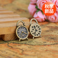 24x16mm Alloy Alarm Clock Charm Pendant for DIY Jewelry