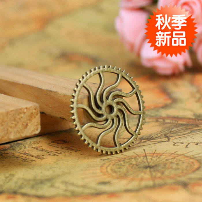 25mm Alloy Gear Wheel Charm Pendant