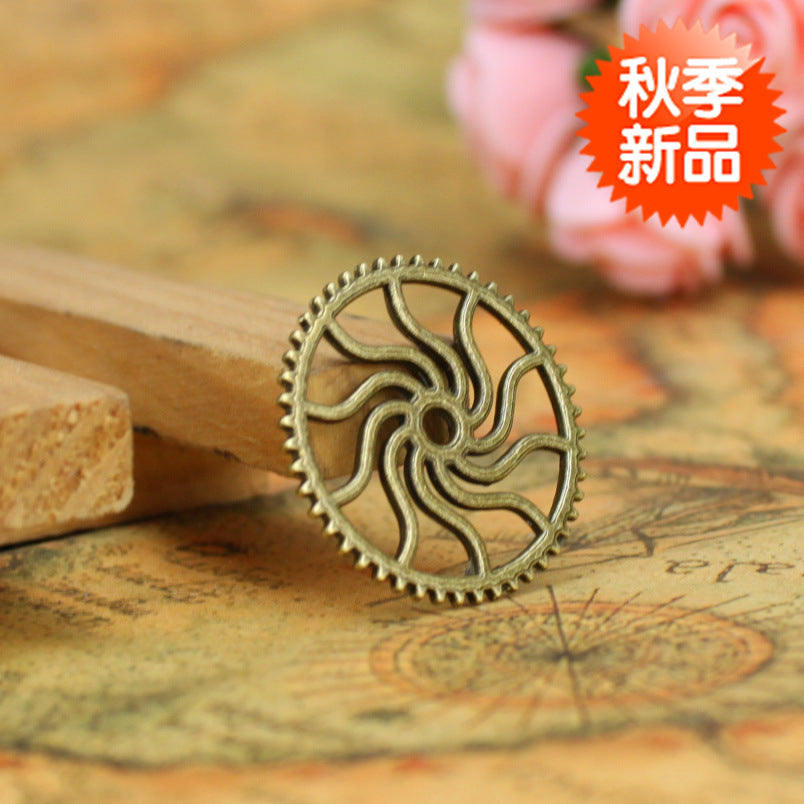 25mm Alloy Gear Wheel Charm Pendant