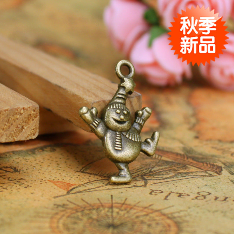 30x21mm Christmas Snowman Alloy Charm Pendant