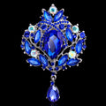 Black Crown Crystal Twelve Designs Metal Brooch Pin view 6