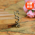 30x10mm LOVE Letter Alloy Charm Pendant