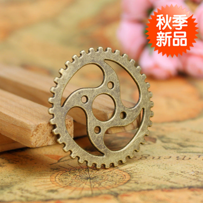 40mm Steampunk Gear Wheel Alloy Charm Pendant
