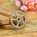Five Spoke Mechanical Gear Alloy Charm in 6 Metal Finishes view 2